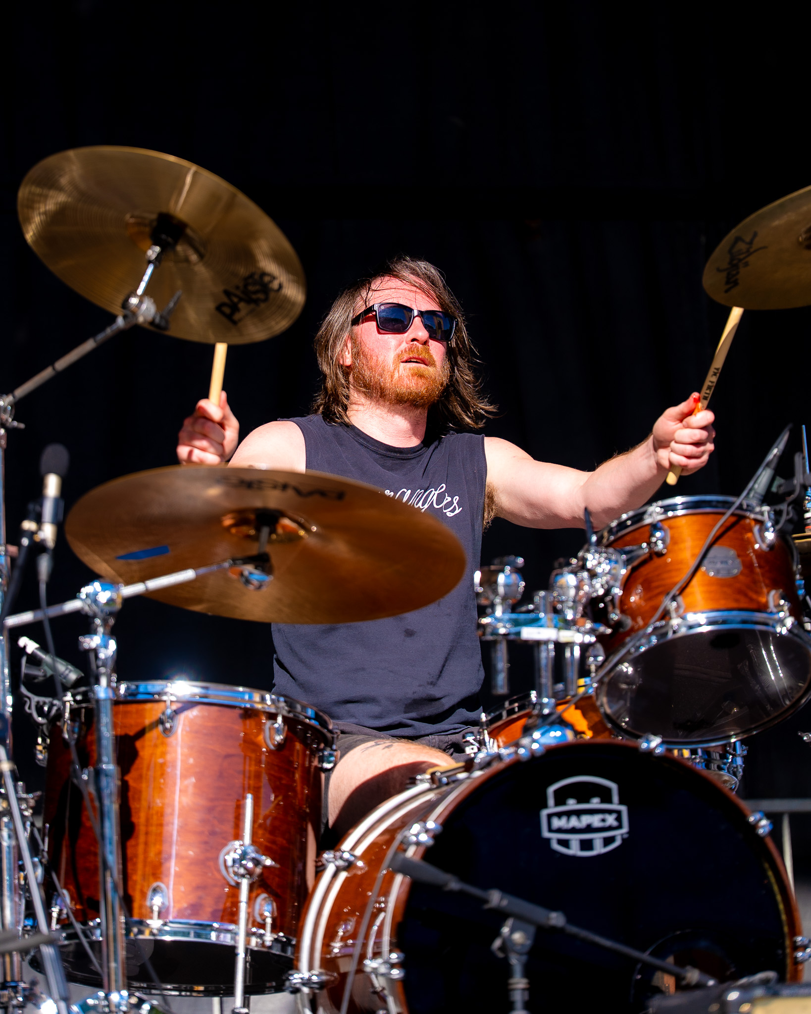 Drummer in motion at Seattle Center