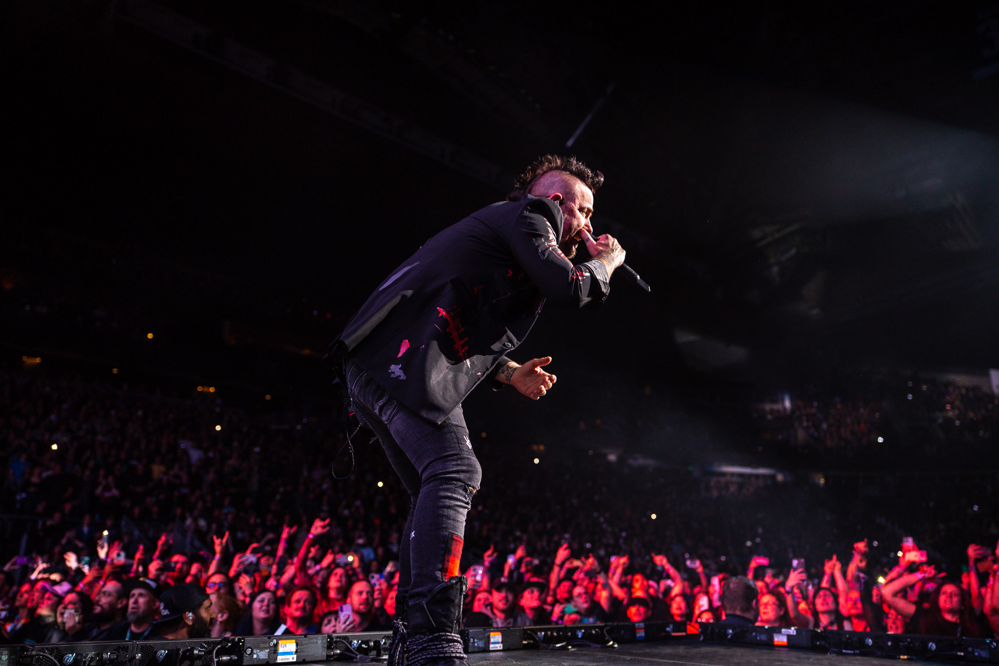 Three Days Grace performing at Climate Pledge Arena