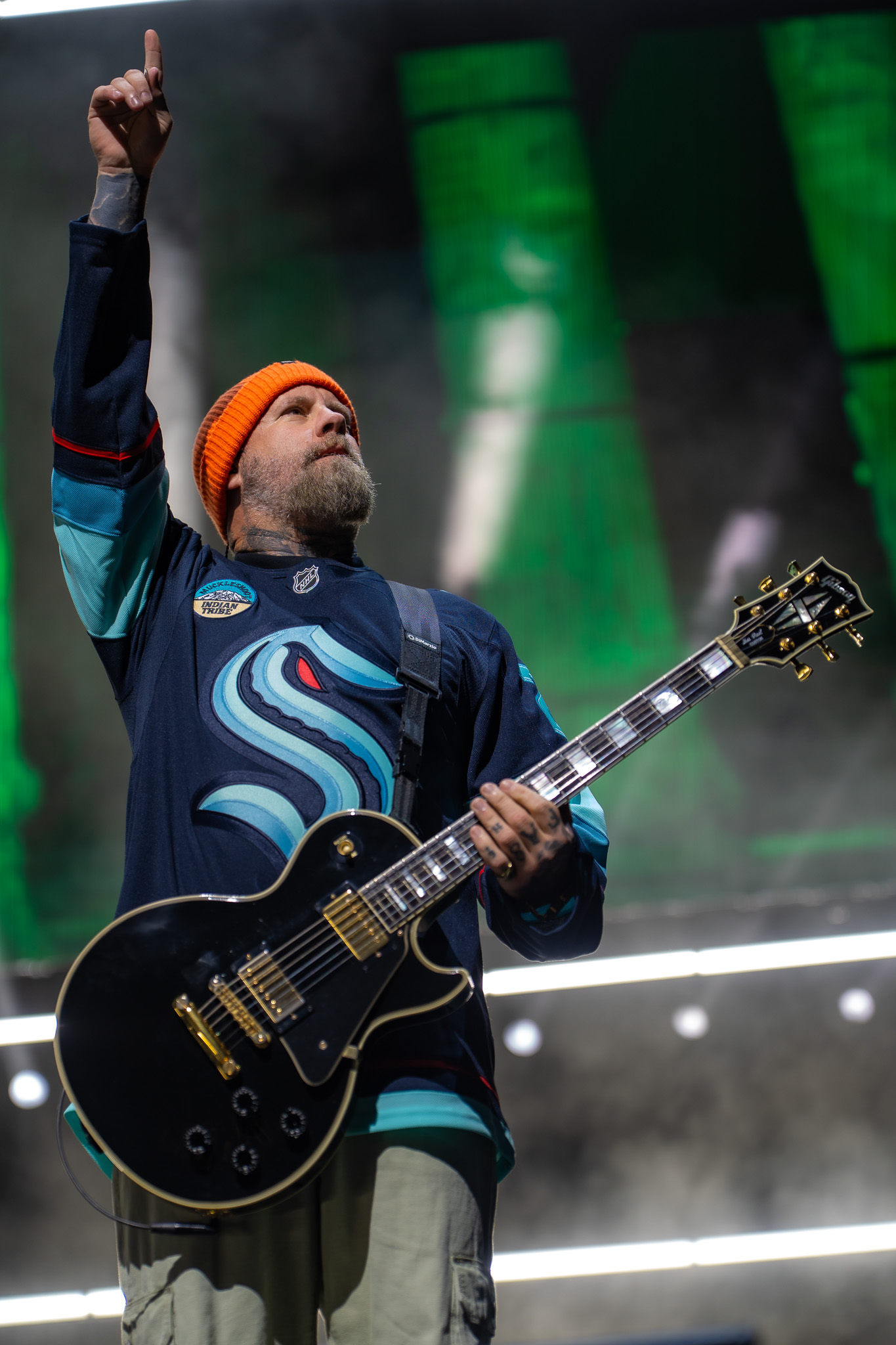 Breaking Benjamin guitarist playing live