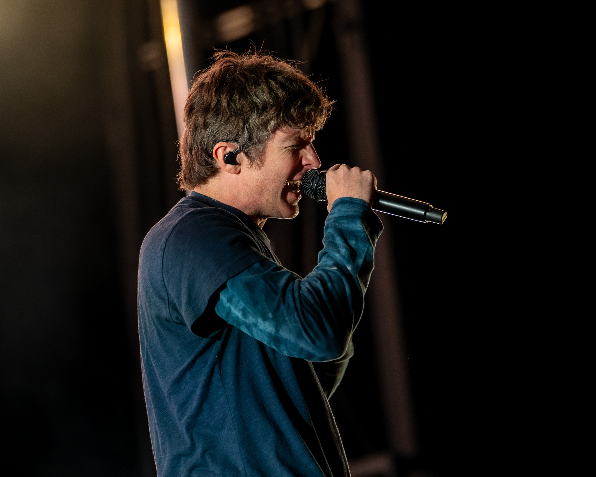 Turnstile vocalist performing at Bumbershoot