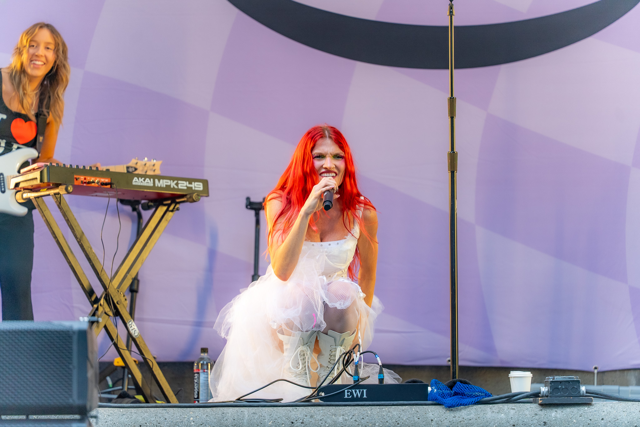 Mandy Lee and the Cherry Bomb band performing together