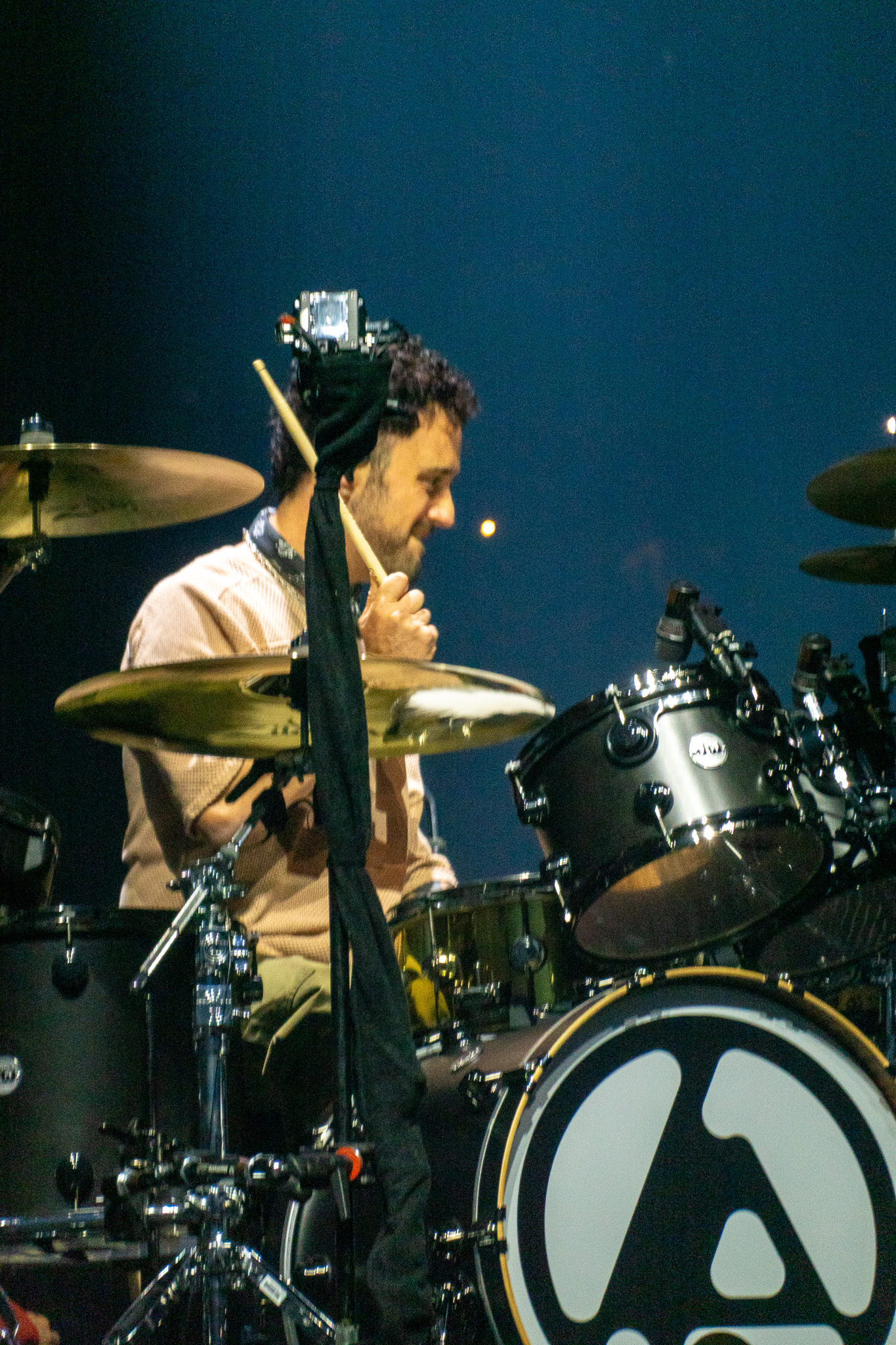 Colin Brittain playing drums with Linkin Park