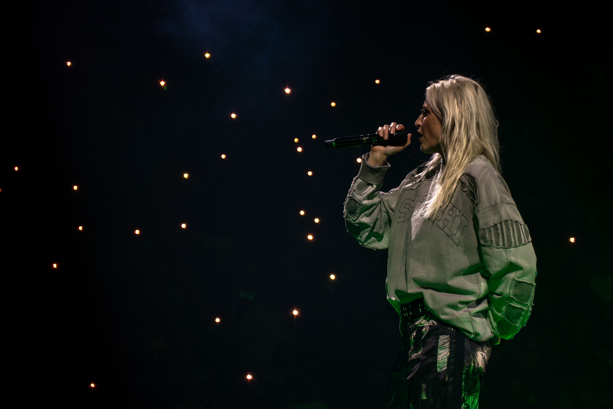 Emily Armstrong performing at Climate Pledge Arena