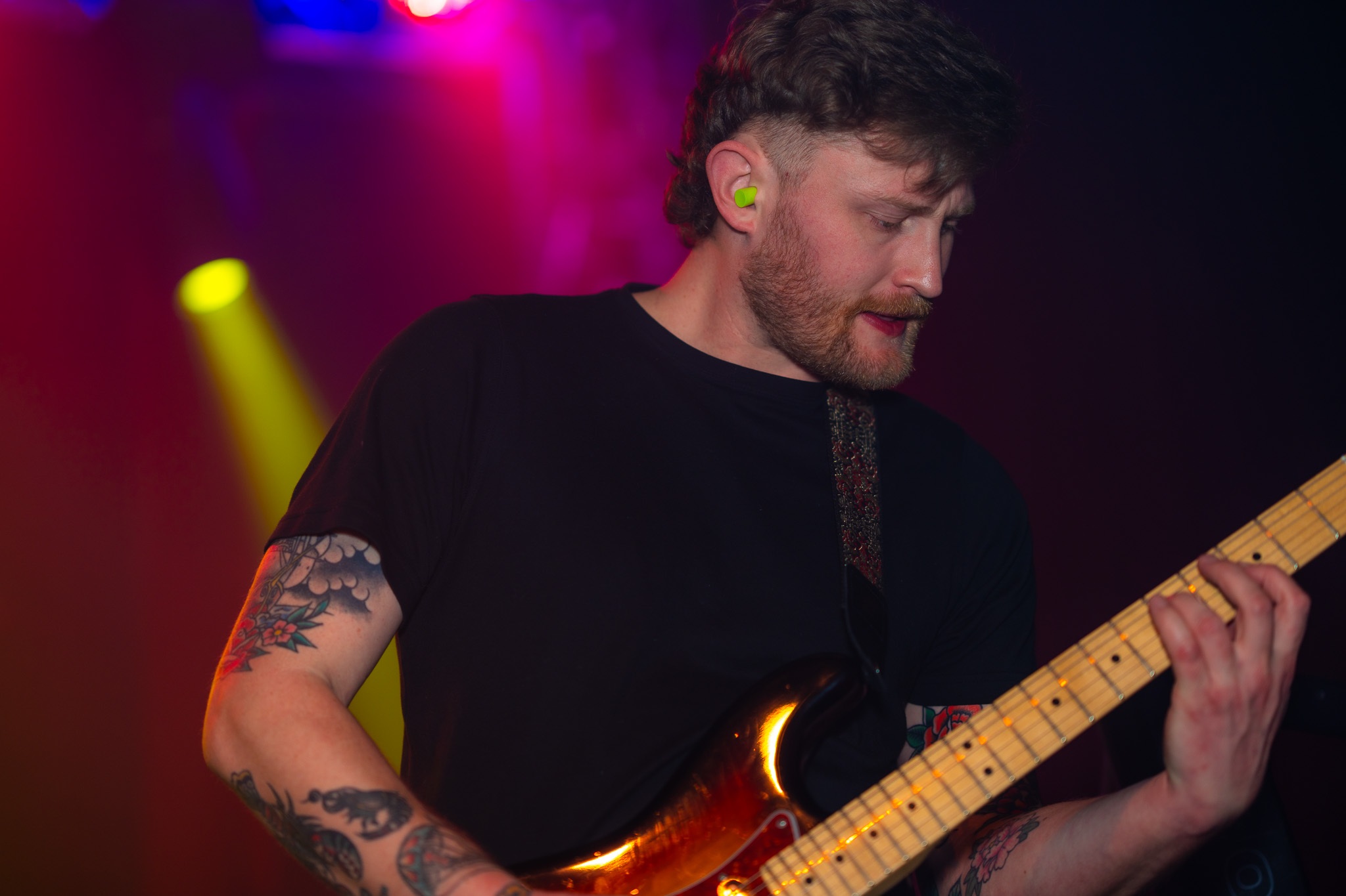Waltzerr guitarist playing live
